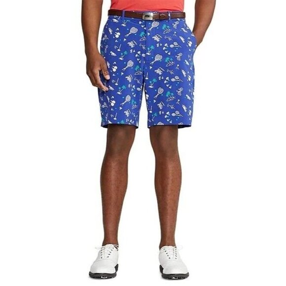 POLO Ralph Lauren Classic Fit Golf Shorts 9' Inch Blue Men's Size 32 MSRP $125 - Picture 1 of 8